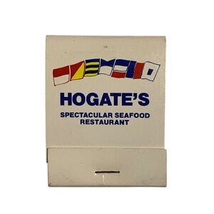Hogate's Seafood Restaurant Washington DC Vintage Matchbook Advertising